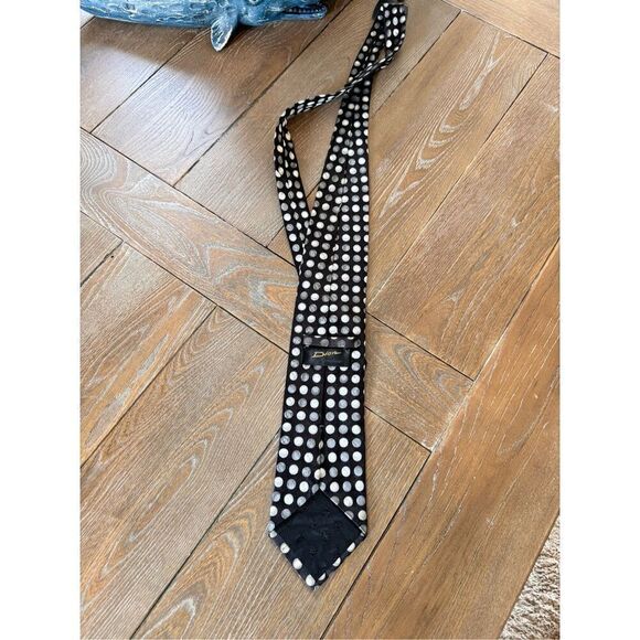 VTG Dior Signature Silk Men’s Tie Polka Dot - Picture 2 of 5